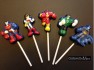 279sp Super Heroes Chocolate Candy Lollipop Mold